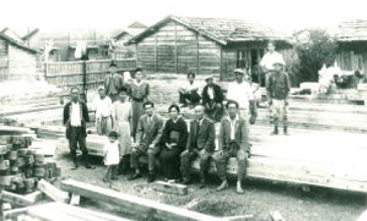 建築中の芙蓉病院 昭和24年（1949年頃）の写真