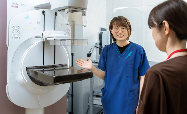 マンモグラフィー検査イメージ