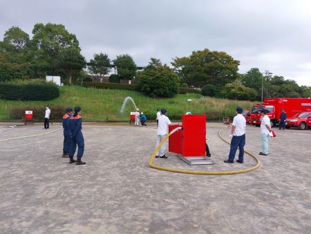 秋季防災訓練の様子