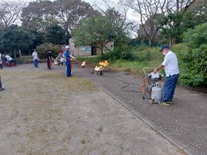 秋季防災訓練の様子