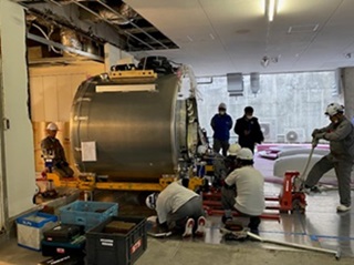 新MRI装置の工事の様子