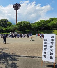 沼津市防火協会春季防災訓練の様子